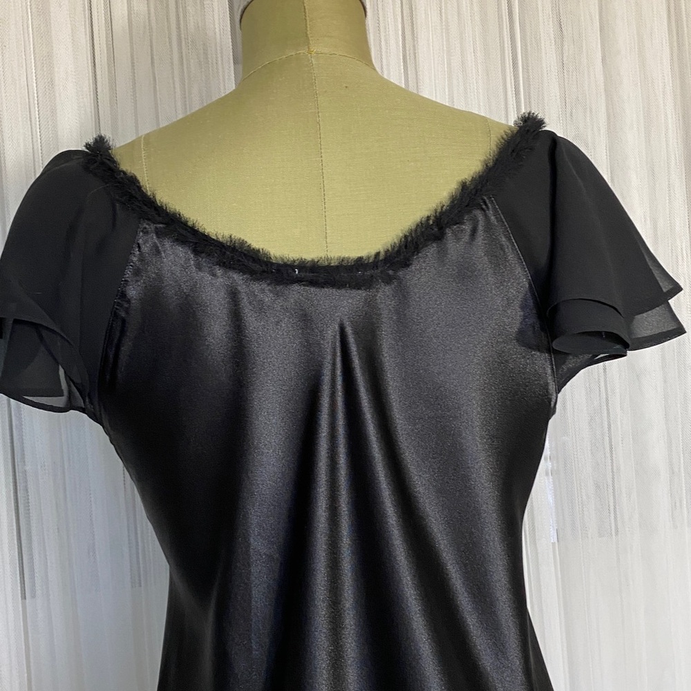 Oscar de la Renta Pink Label Satin Tulle Night Gown Slip Maxi Size L - Picture 6 of 15
